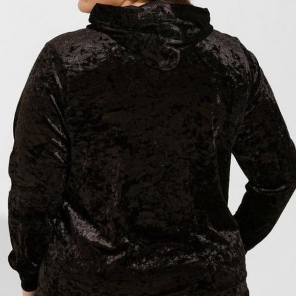 NWT- Torrid Sleep Loungewear Black Crushed Velour Velvet Cozy Pullover Hoodie 2X - Picture 9 of 14